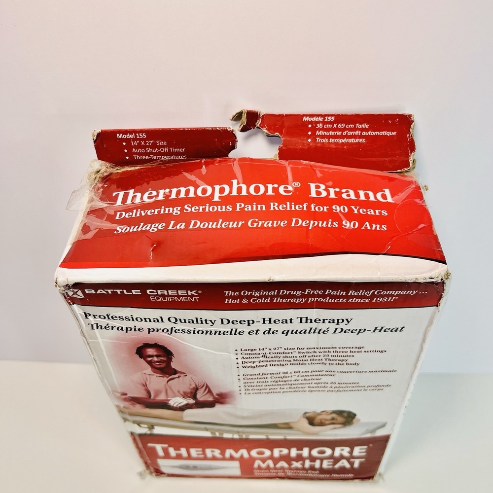 Battle Creek Thermophore MaxHeat Heating Pad 14 x 27 inches | XL Size Model 155 - Picture 6 of 10